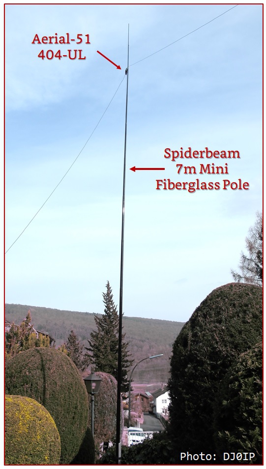 Spiderbeam 10m telescopic fibreglass pole mast
